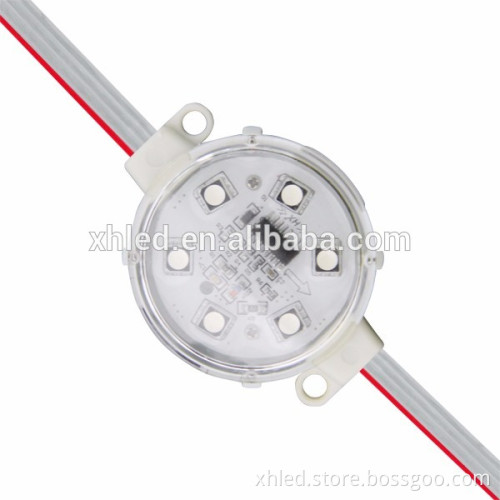 programmable rgb full color 30000h lifespan 24VDC dmx 3535smd 50mm led piont light source with CE RoHS